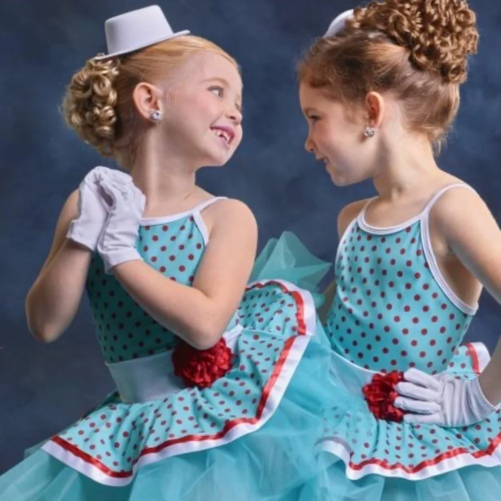 NWT Curtain call dipping dot Style E1520 polkadot tutu dress with hat size CSM